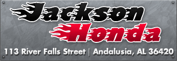 Jackson Honda proudly serves Andalusia, Alabama, and also our neighbors Mobile, Montgomery, Columbus and Pensacola